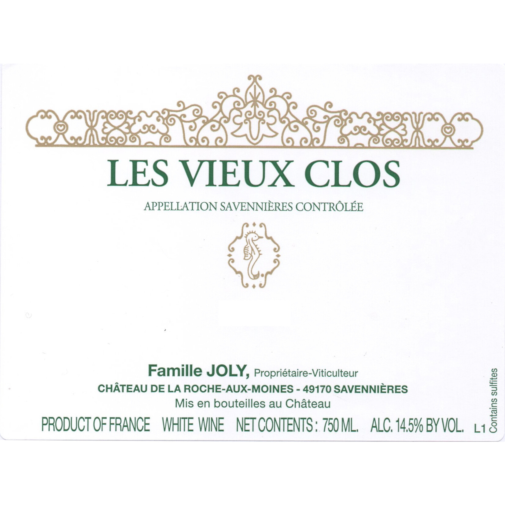 2023 Vignobles de la Coulee de Serrant Savennieres Les Vieux Clos